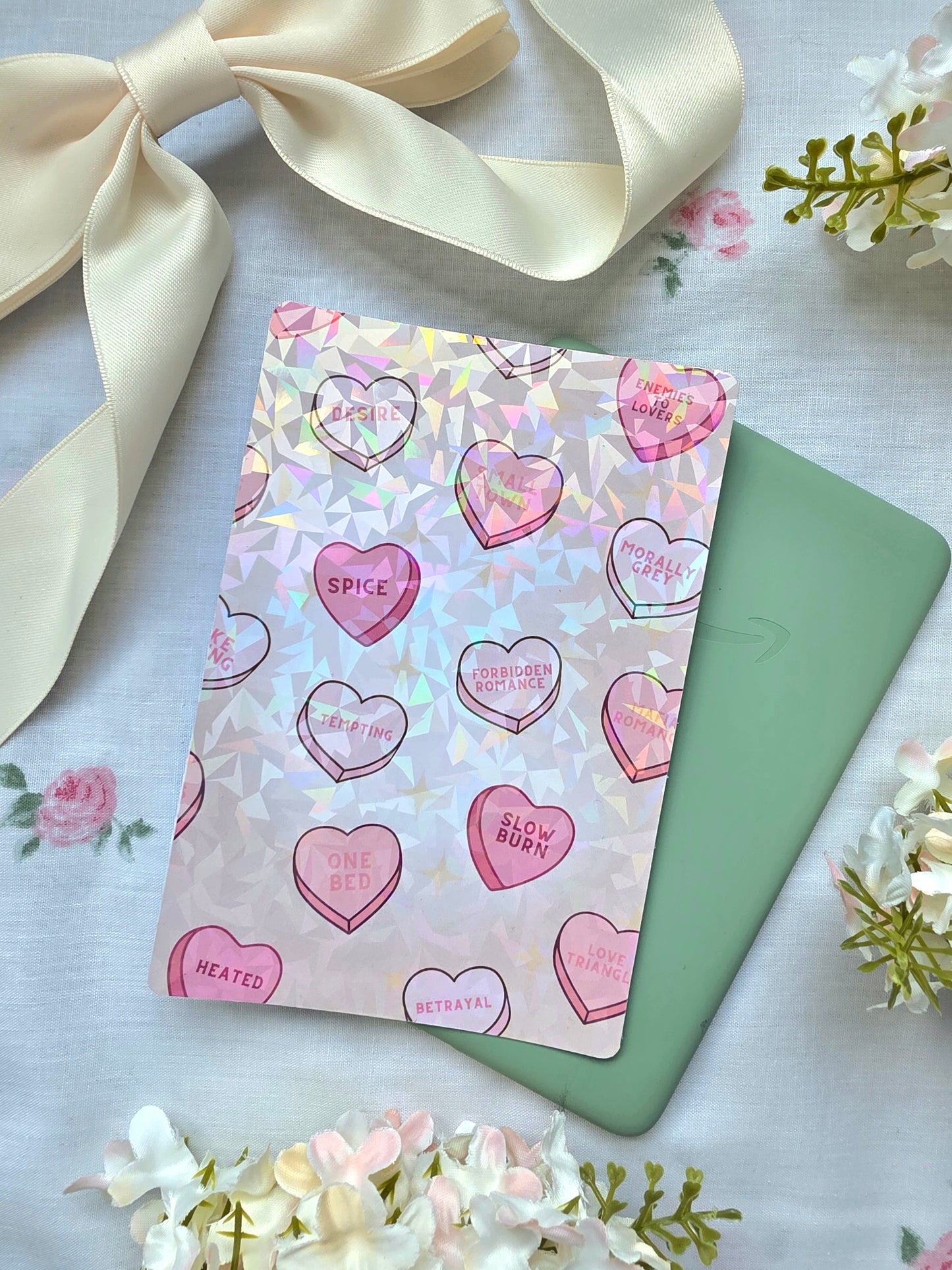 E-reader insert hearts