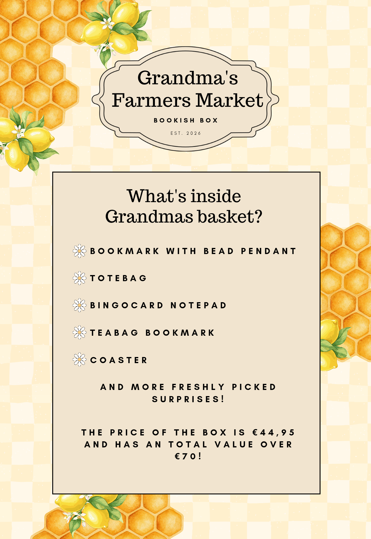 Grandma's farmers market bookish box