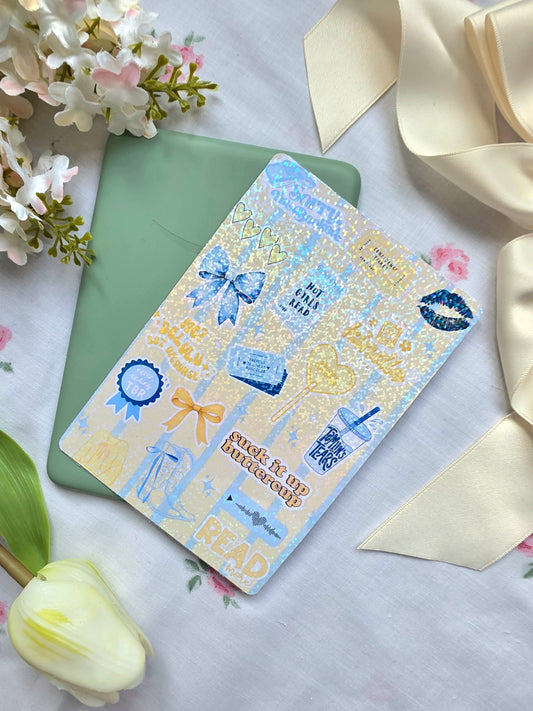 E-reader insert blue/yellow