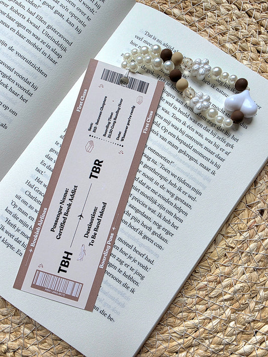 Boekenlegger Boarding pass