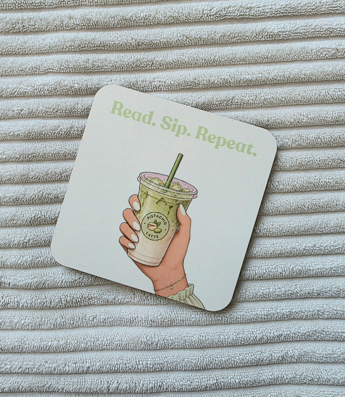 Read sip repeat matcha onderzetter